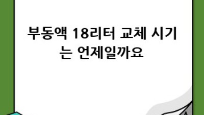 겨울철 내 차 지키는 18리터 부동액 대용량 할인!