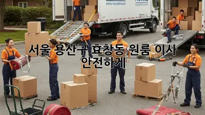 서울 용산구 효창동 원룸 이사, 안전하게!